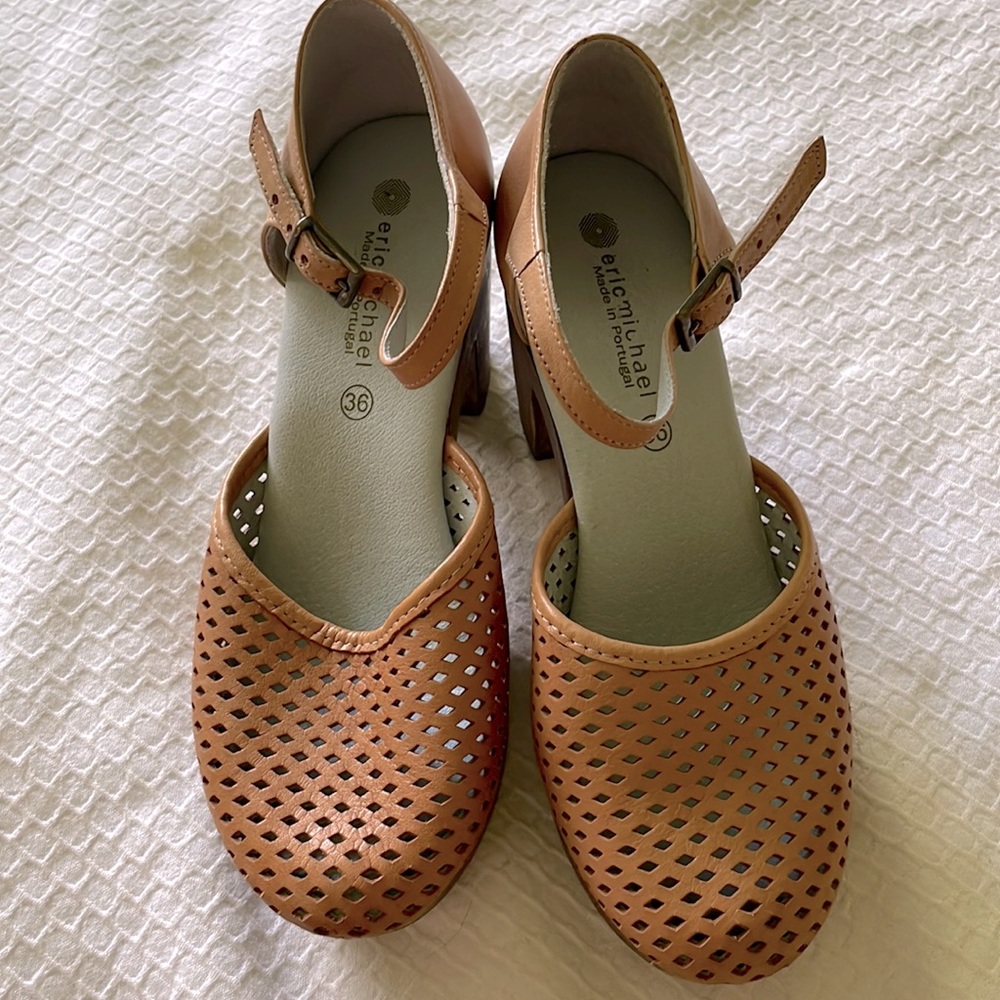 Eric Michael Leather Platform Sandals, 36